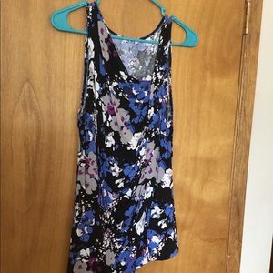 Asymmetrical Floral Blouse